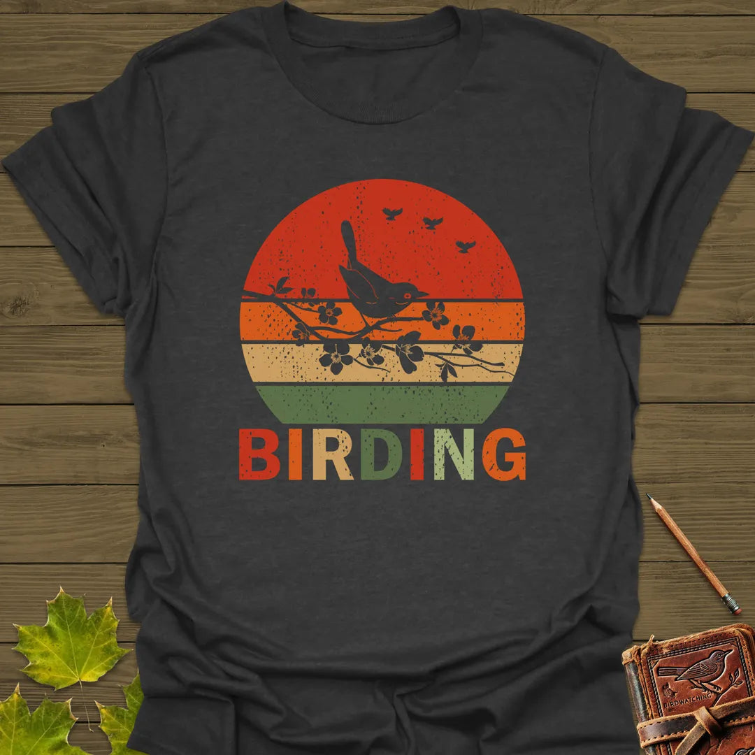 Birding Sunset T-Shirt Dark Heather