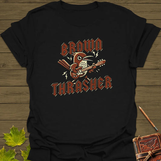 Brown Thrasher T-Shirt Black