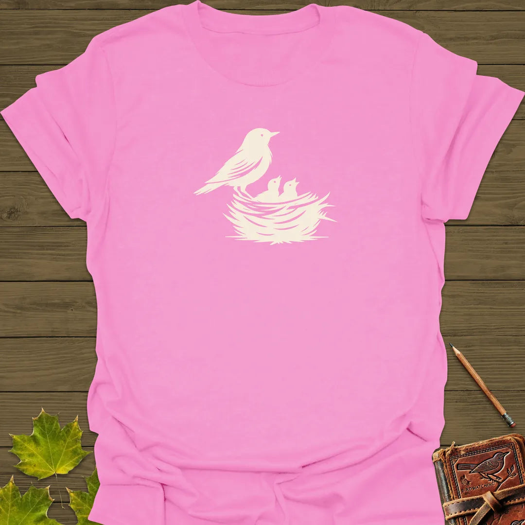 Bird and Nest T-Shirt Azalea