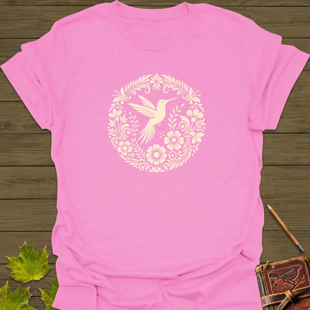 Graceful Flight Hummingbird T-Shirt Azalea