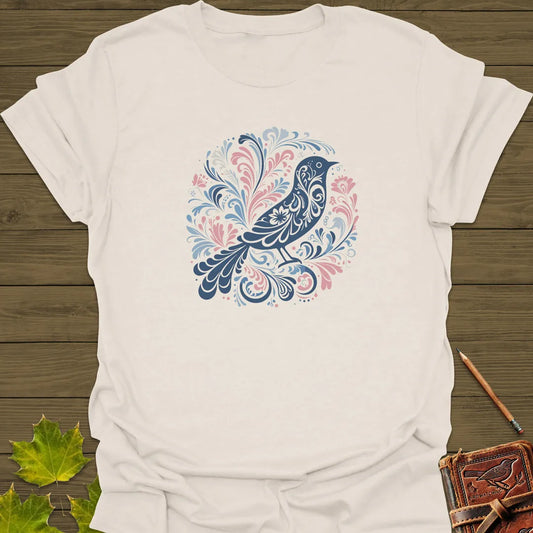 Artful Wings Floral Bird T-Shirt Natural