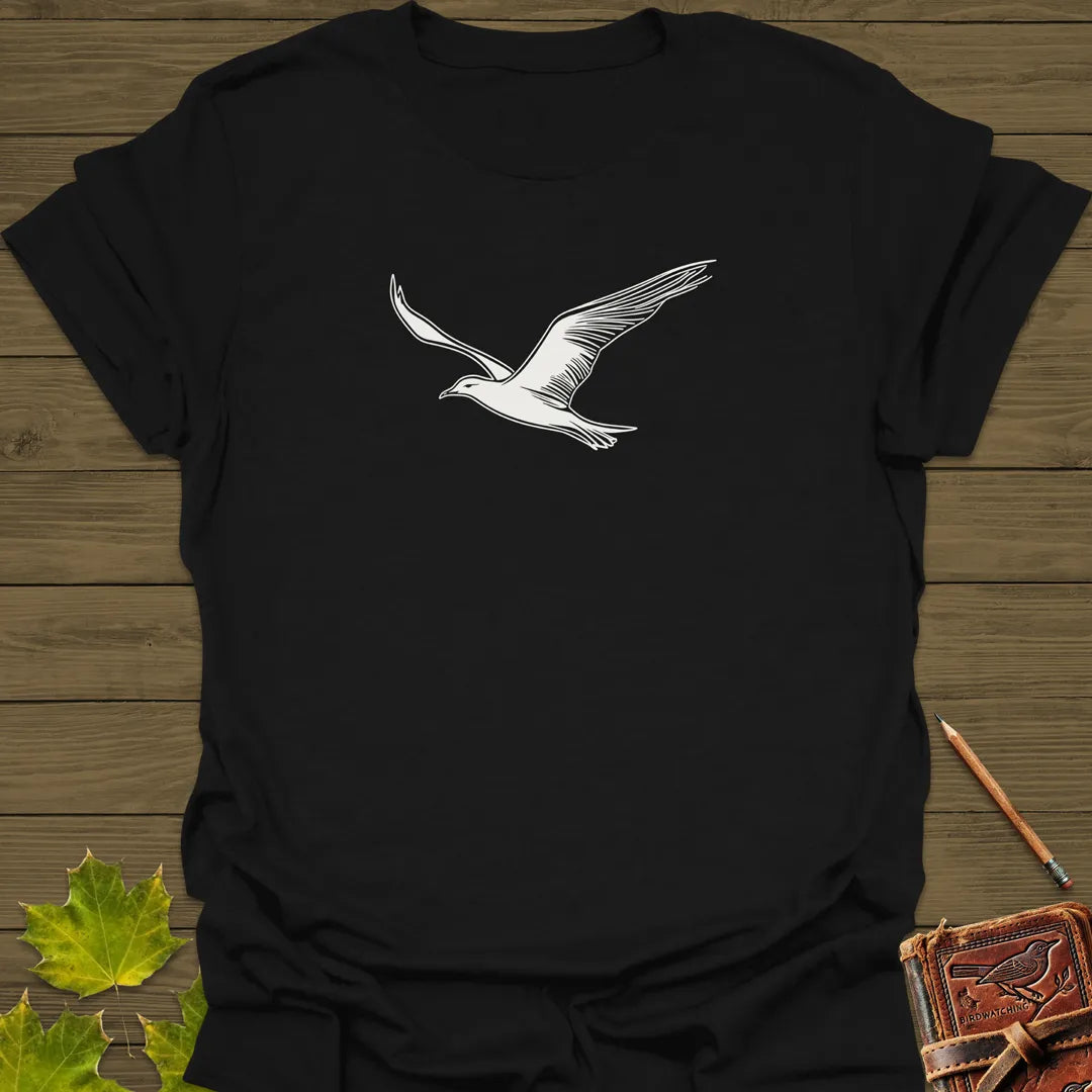 Open Skies Seagull T-Shirt Black