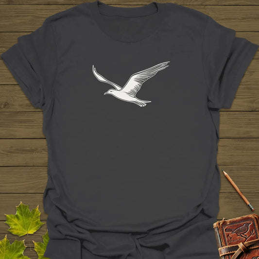 Open Skies Seagull T-Shirt Charcoal