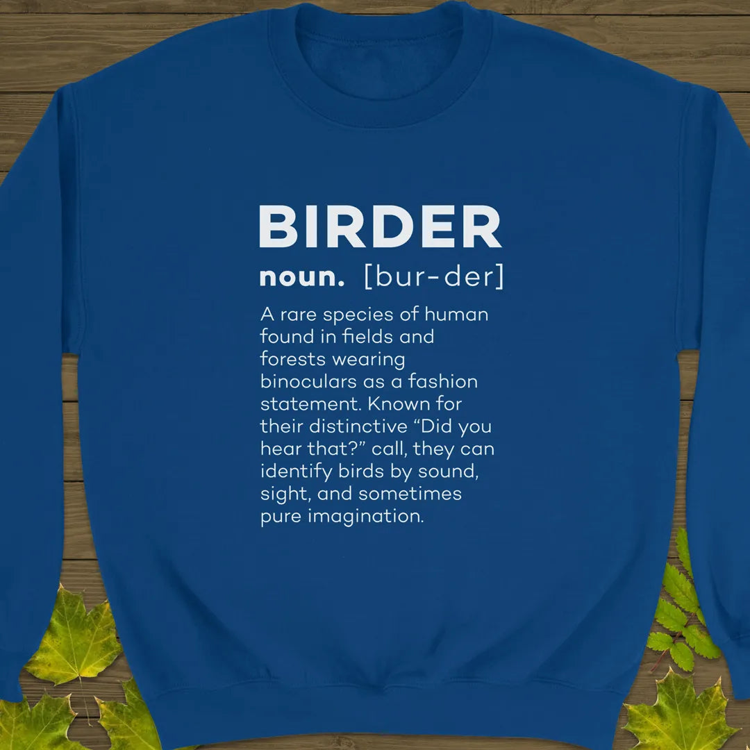 Birder Definition Crewneck Sweatshirt Royal