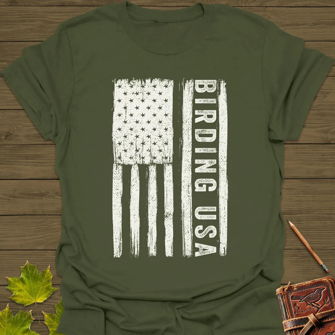 Birding USA T-Shirt Military Green
