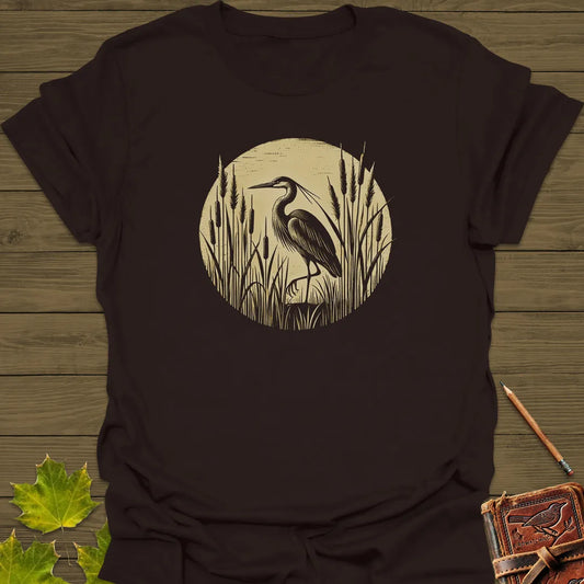 Rustic Wildlife Heron T-Shirt