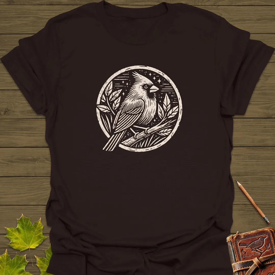 Celestial Cardinal T-Shirt Dark Chocolate