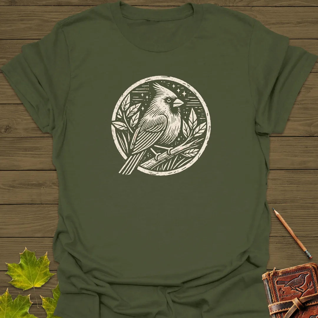 Celestial Cardinal T-Shirt Military Green