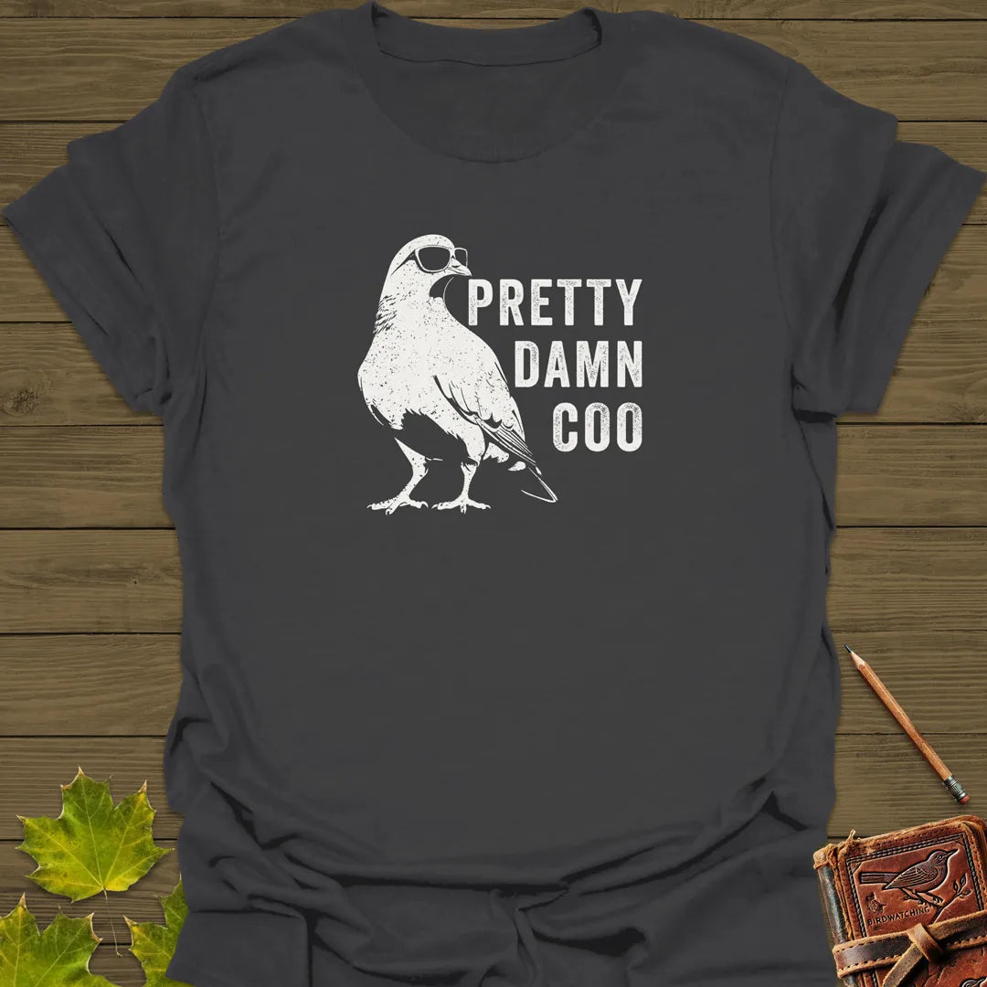 Pretty Damn Coo Pigeon T-Shirt Charcoal