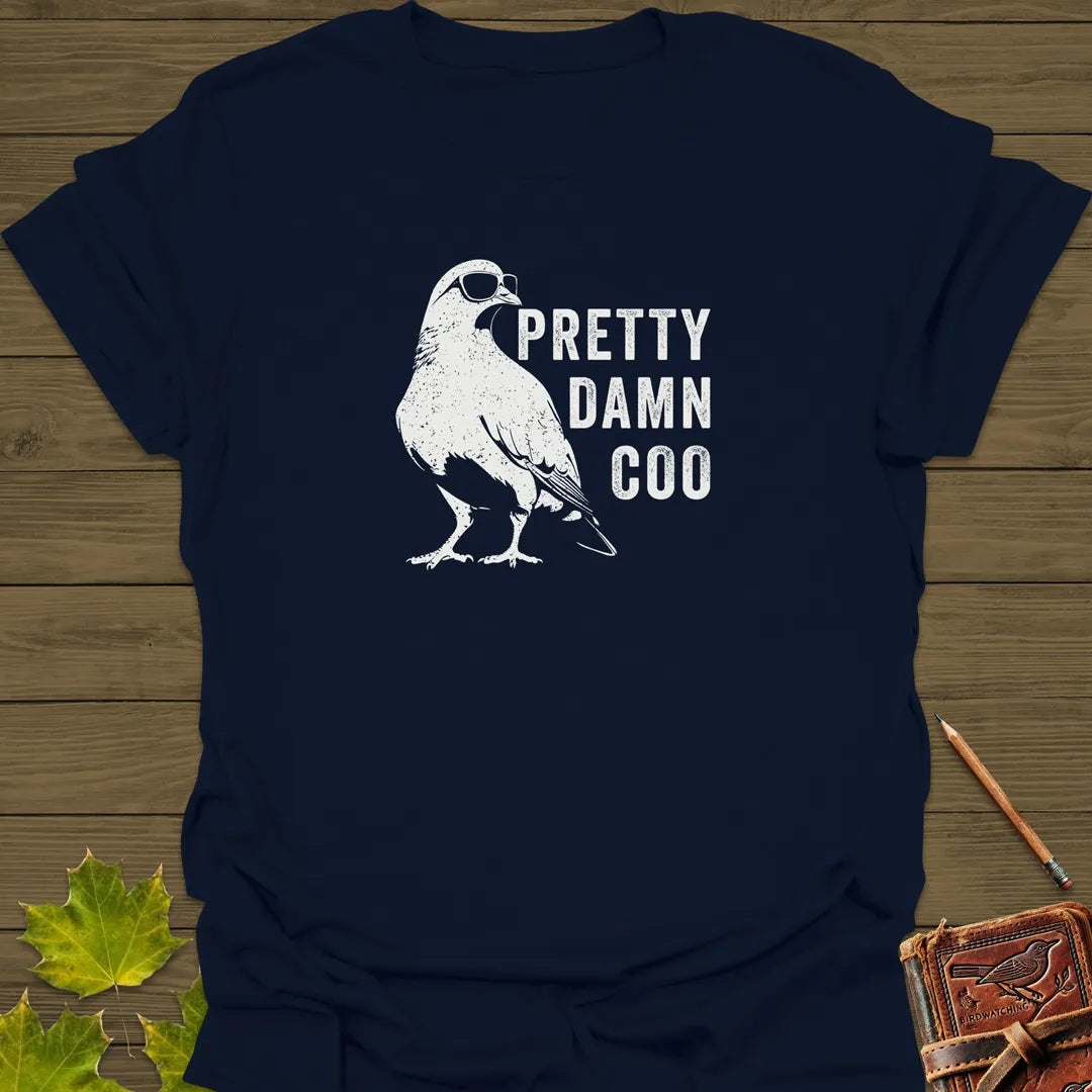 Pretty Damn Coo Pigeon T-Shirt Navy