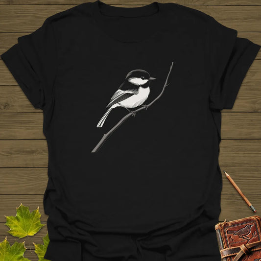 Black-Capped Chickadee T-Shirt Black