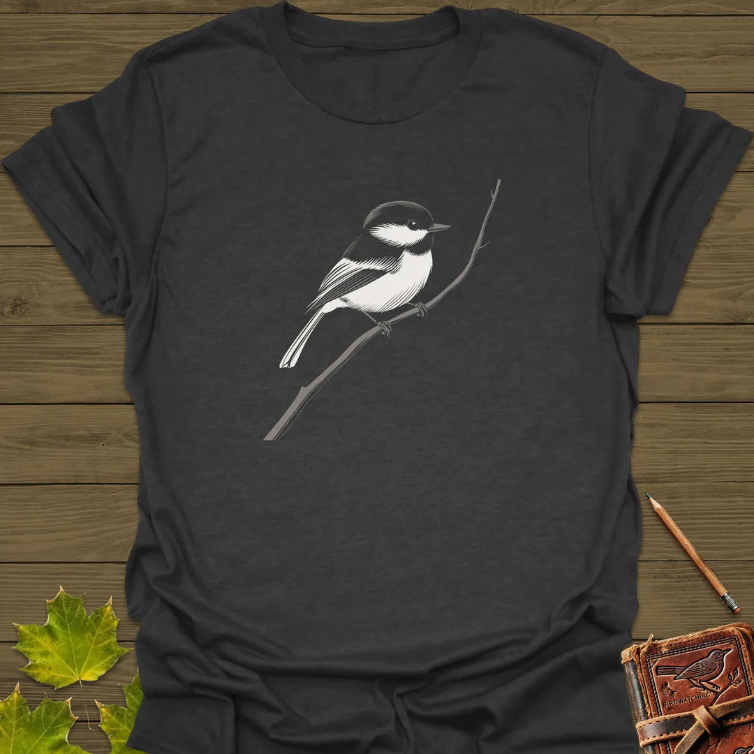 Black-Capped Chickadee T-Shirt Dark Heather