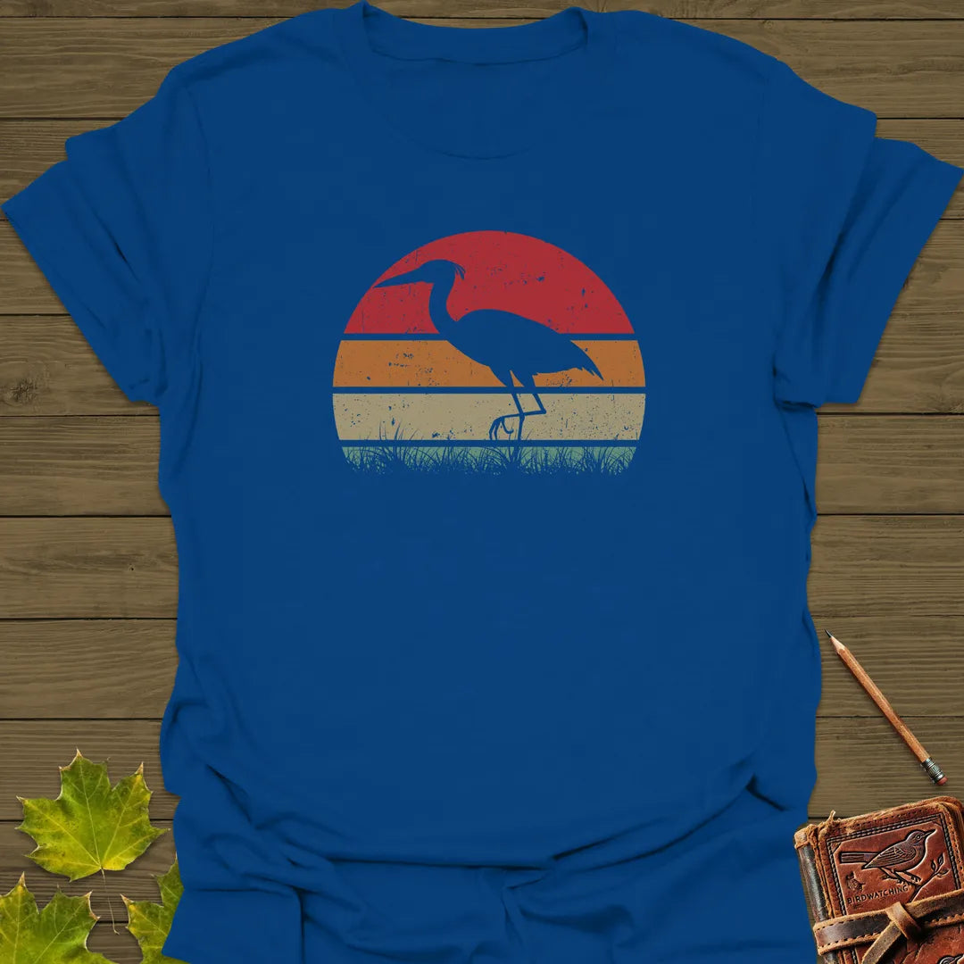 Vintage Wetlands Heron T-Shirt Royal