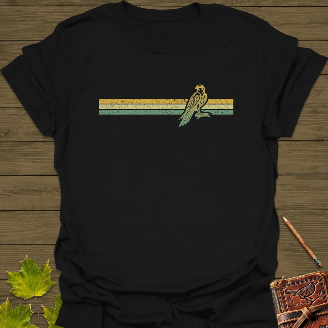 Retro Stripe Falcon T-Shirt Black