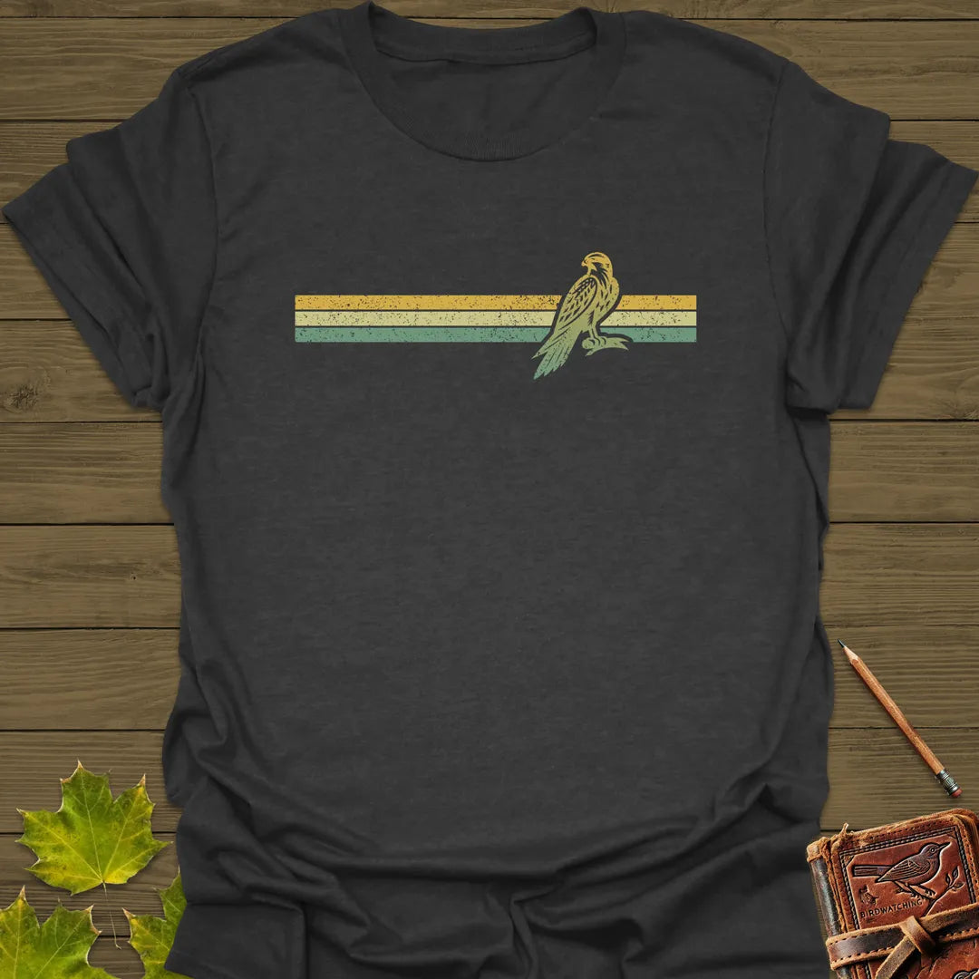 Retro Stripe Falcon T-Shirt Dark Heather