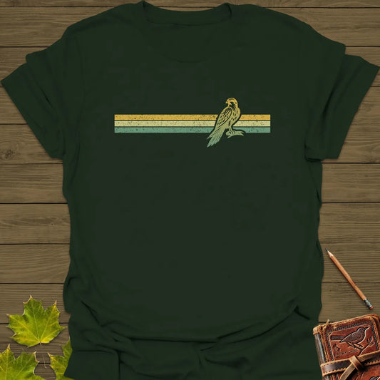 Retro Stripe Falcon T-Shirt Forest Green