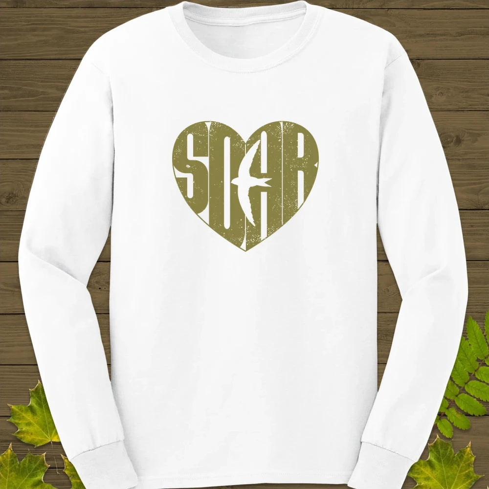 Heart-Shaped SOAR Long Sleeve White