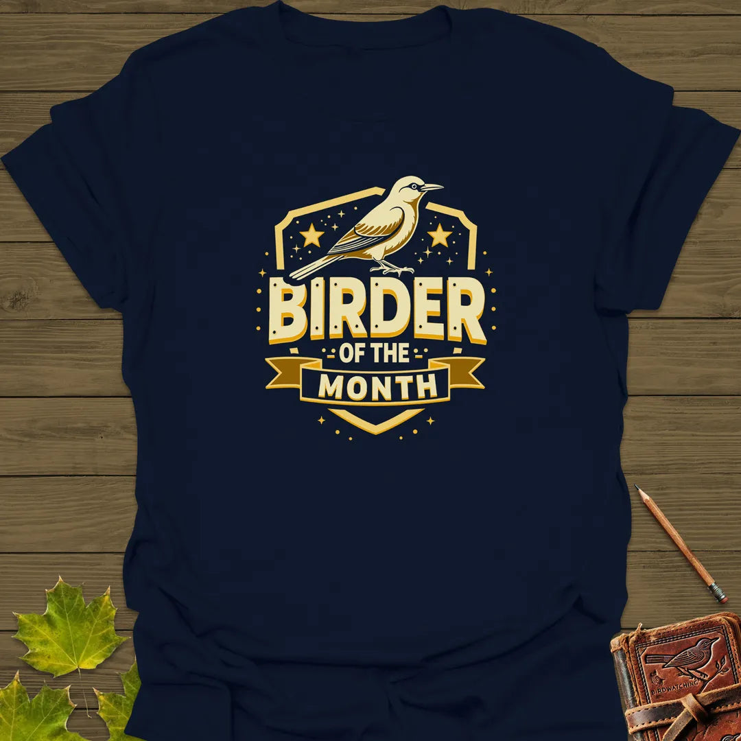 Birder Of The Month T-Shirt Navy