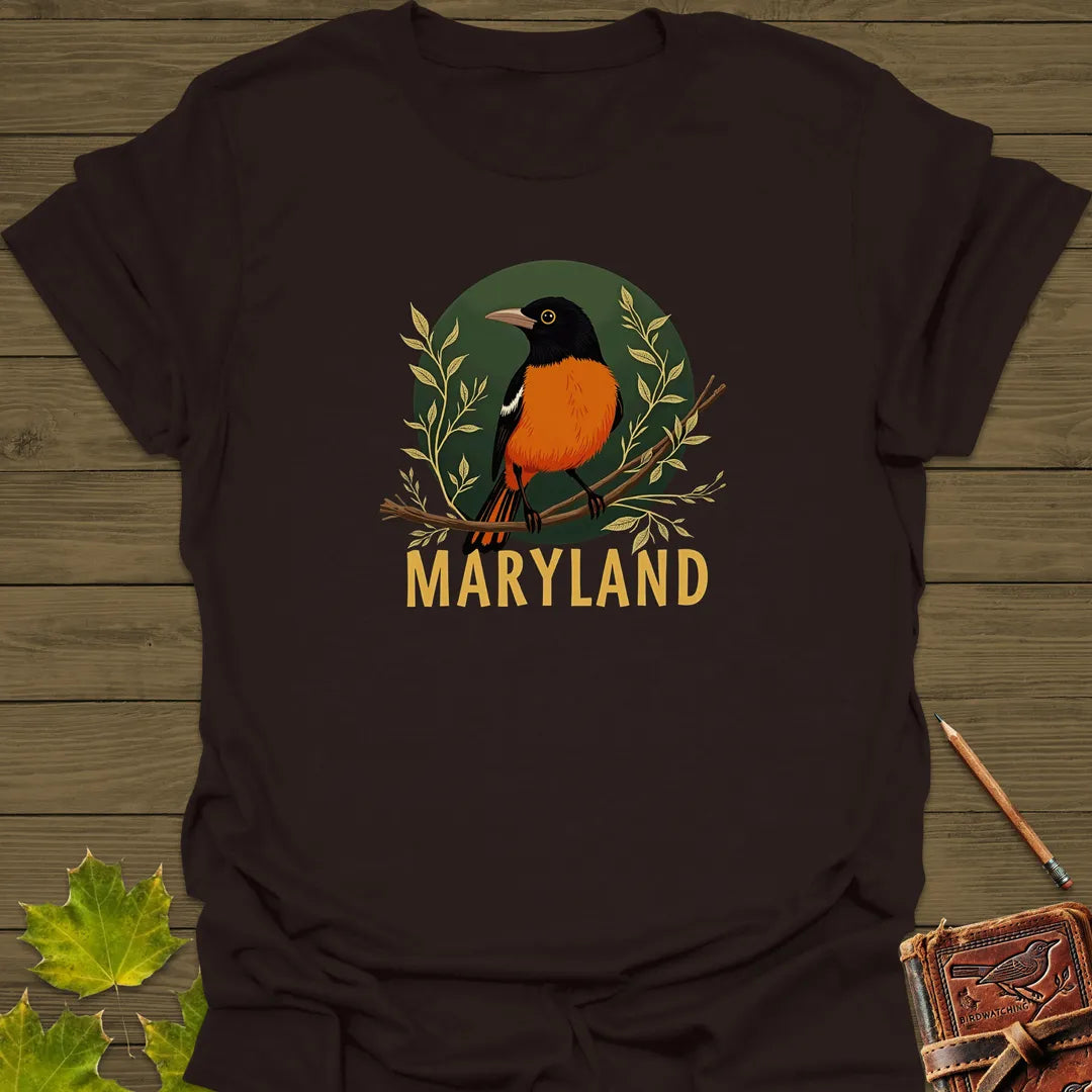 Maryland State Bird T-Shirt Dark Chocolate