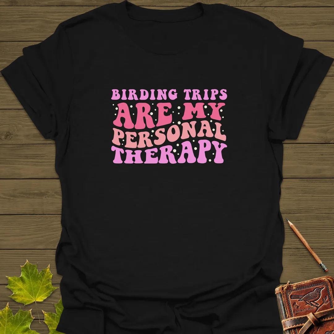 Birding Trips Personal Therapy T-Shirt Black