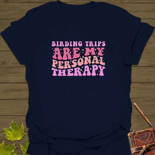 Birding Trips Personal Therapy T-Shirt Navy