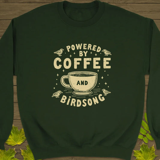 Coffee and Birdsong Sweatshirt Forest Green