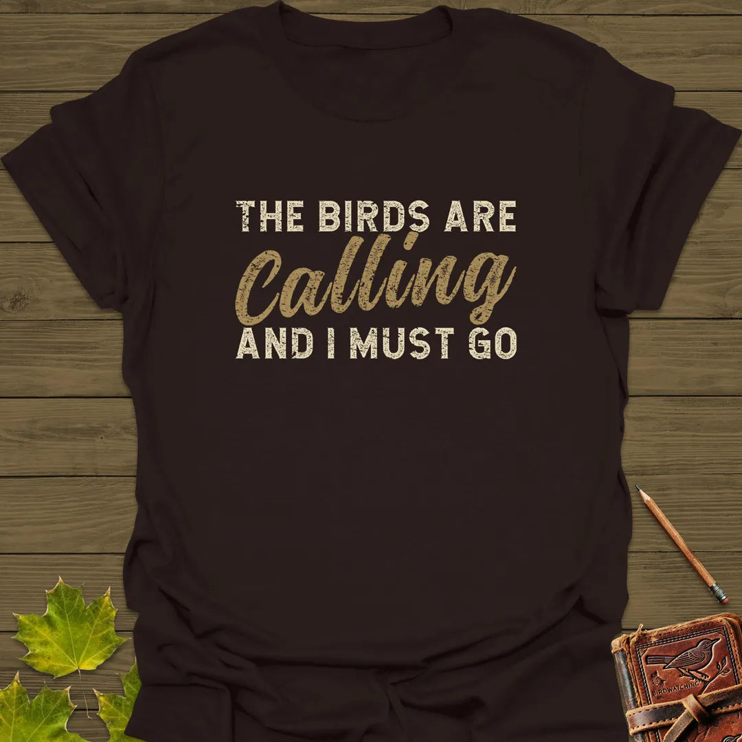 The Birds Are Calling T-Shirt Dark Chocolate