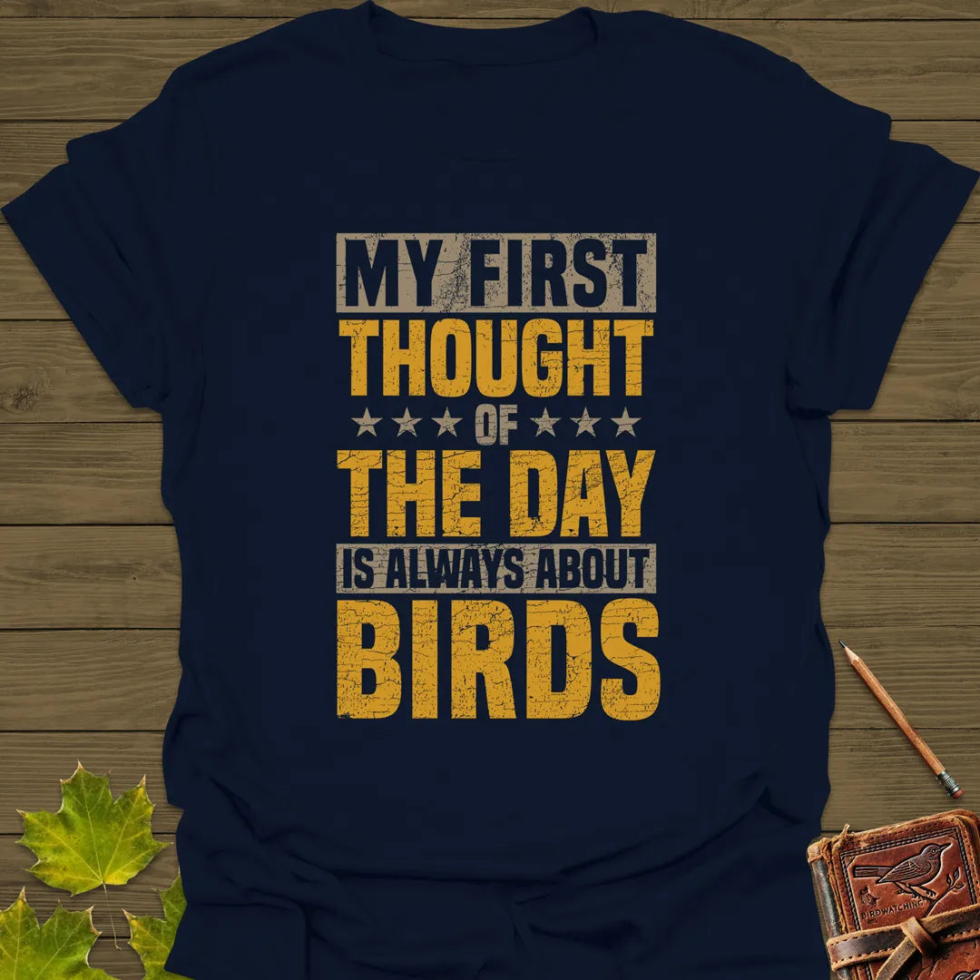 First Thought Is Birds T-Shirt Navy