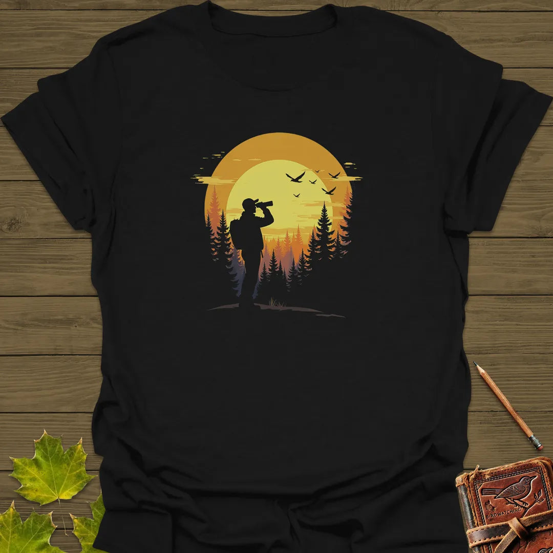Birdwatcher’s Sunset T-Shirt Black