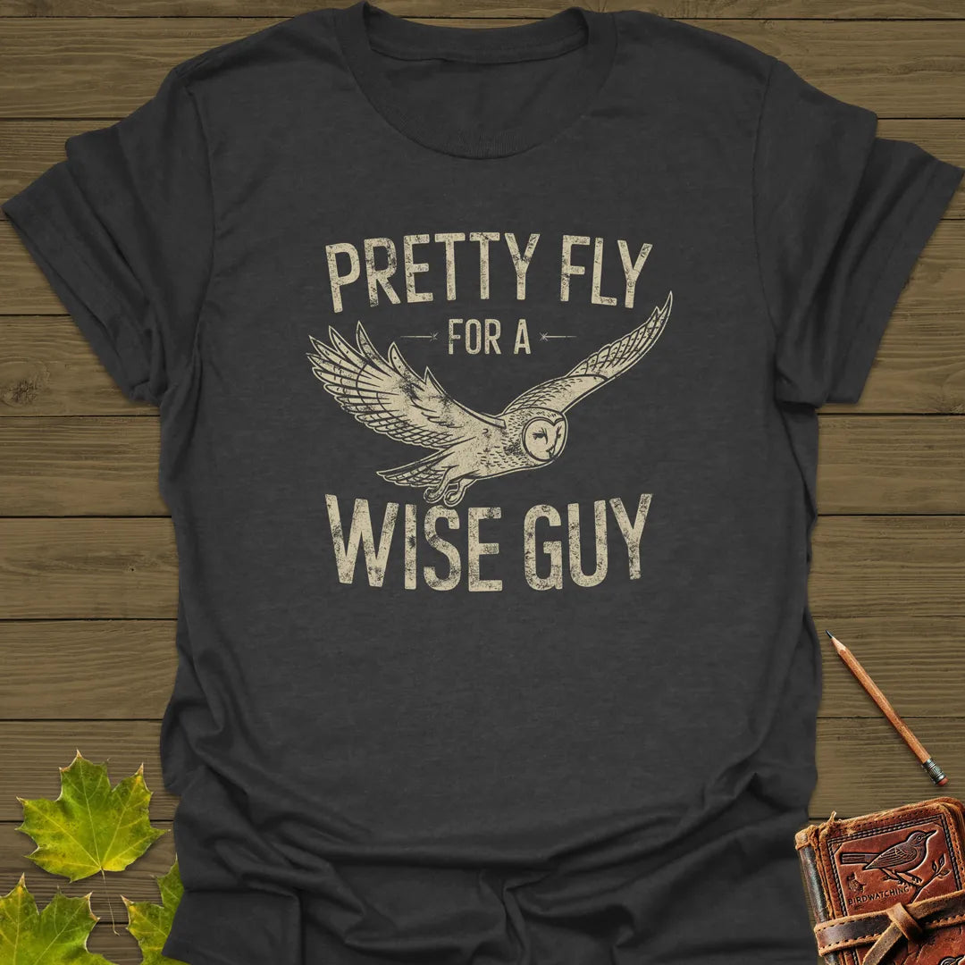 Pretty Fly, Wise Guy Owl T-Shirt Dark Heather