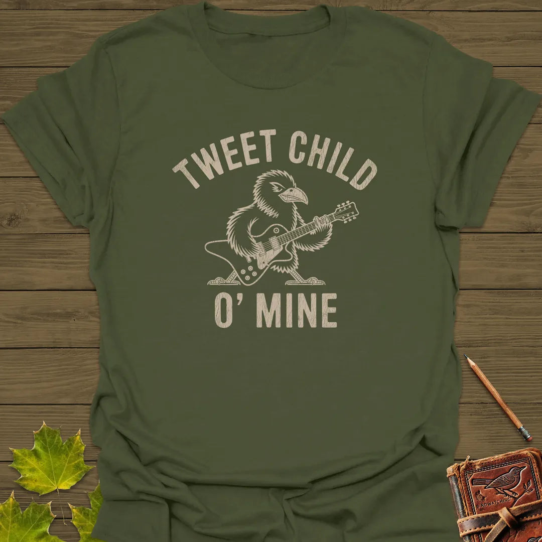Tweet Child O' Mine T-Shirt Military Green