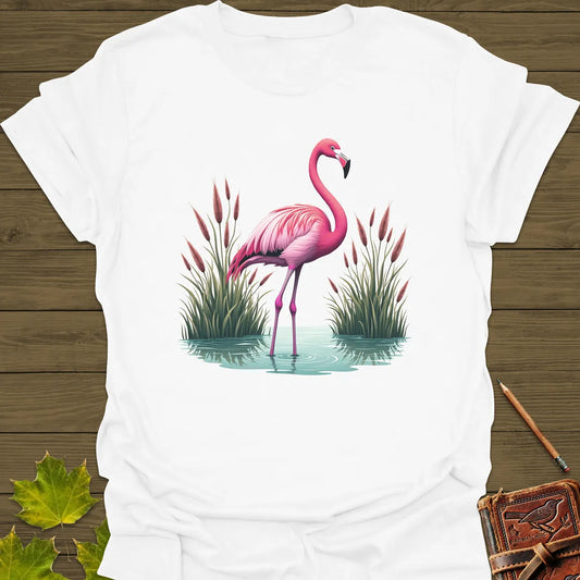 Tropical Dreams Flamingo T-Shirt White