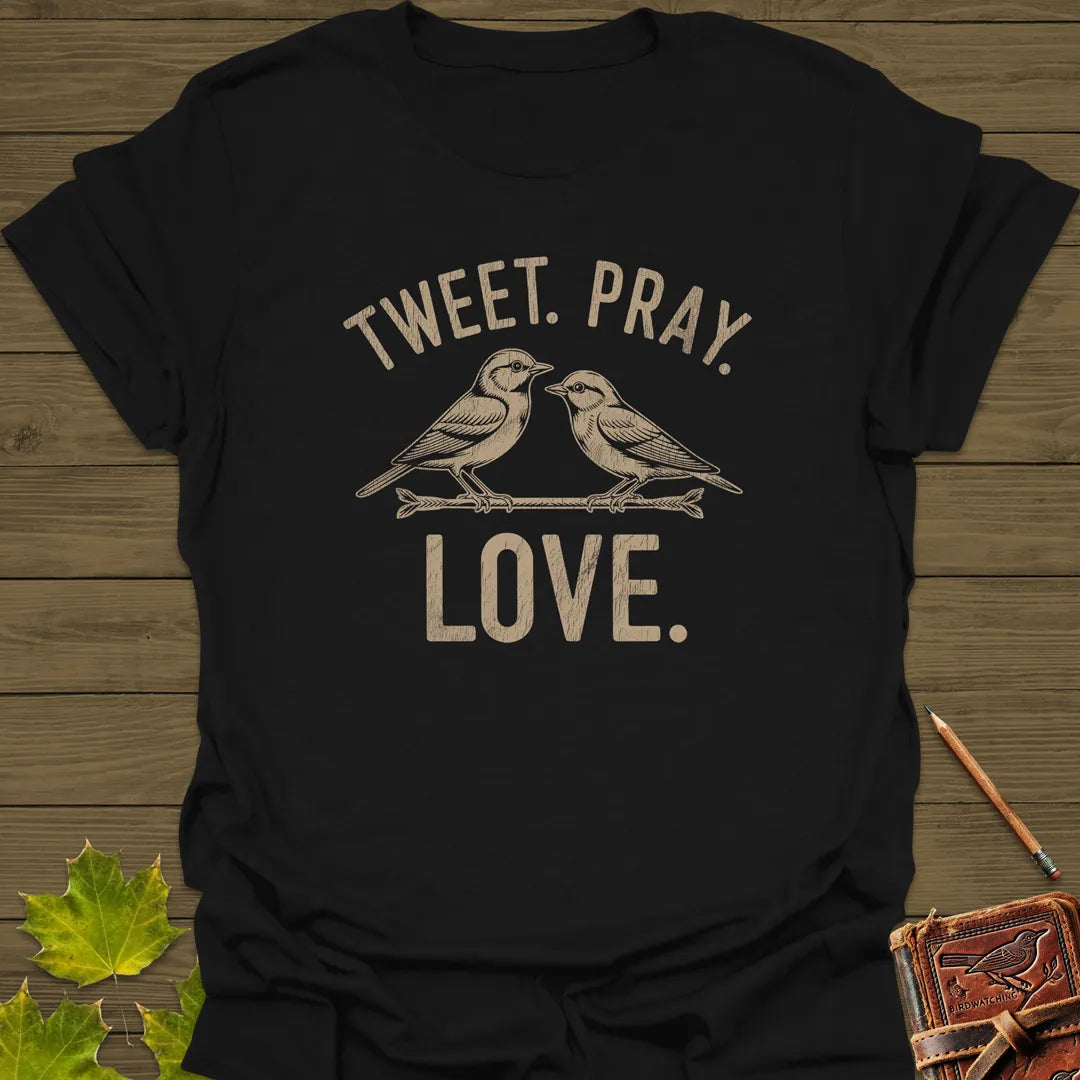 Tweet Pray Love T-Shirt Black