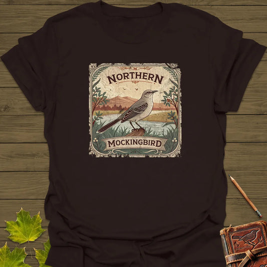 Mockingbird Melody Poster T-Shirt Dark Chocolate