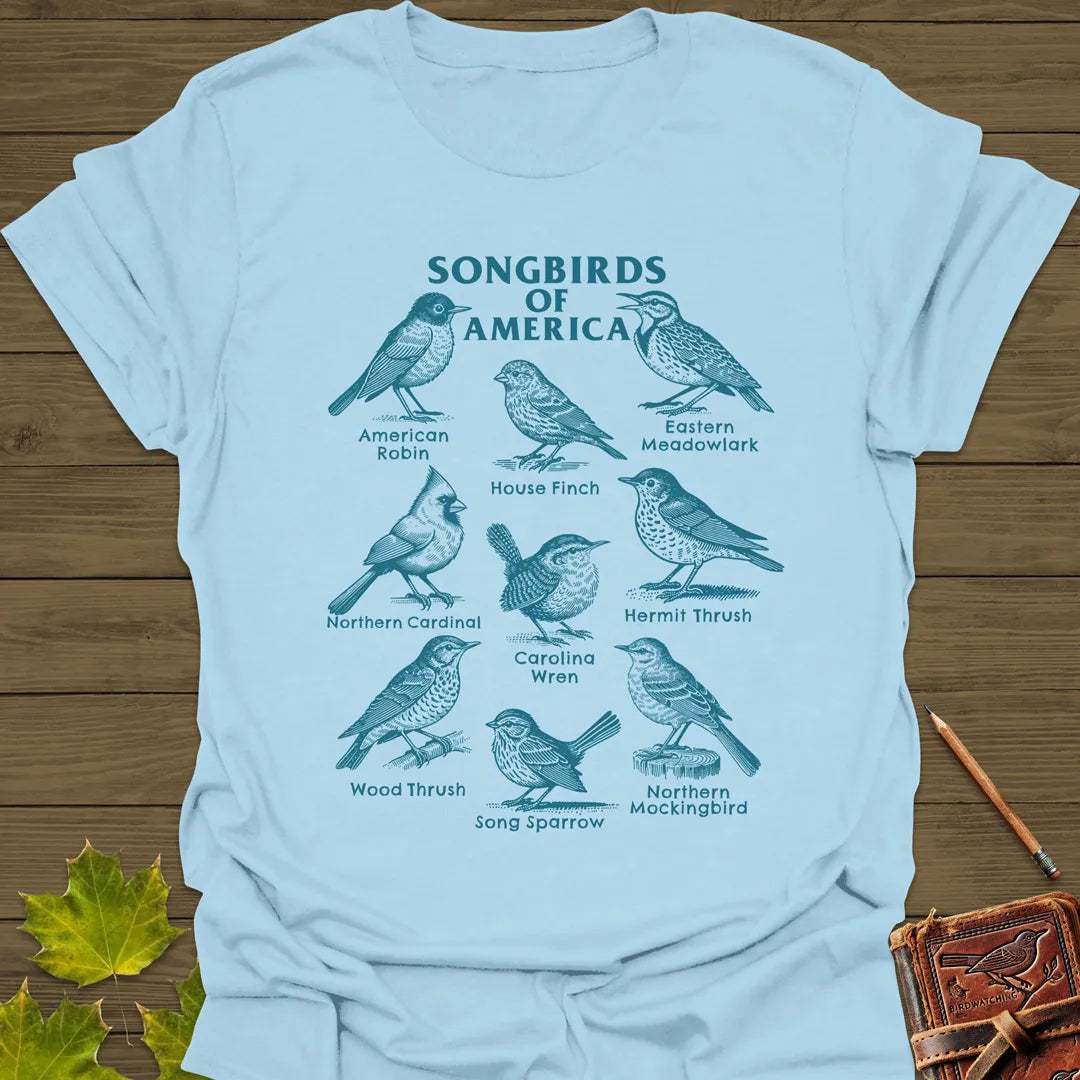 Songbirds of America T-Shirt Light Blue