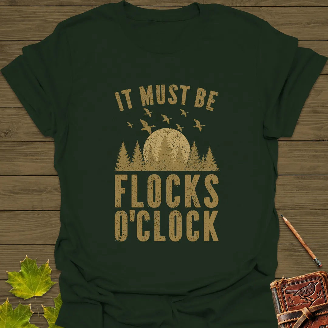 Flocks O'Clock T-Shirt Forest Green