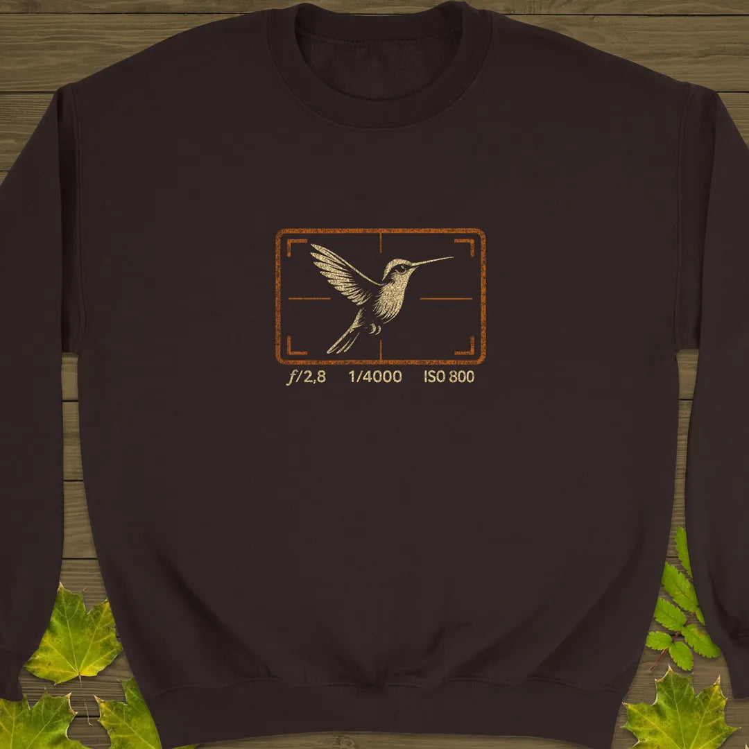Hummingbird Photography Crewneck Sweatshirt Dark Chocolate