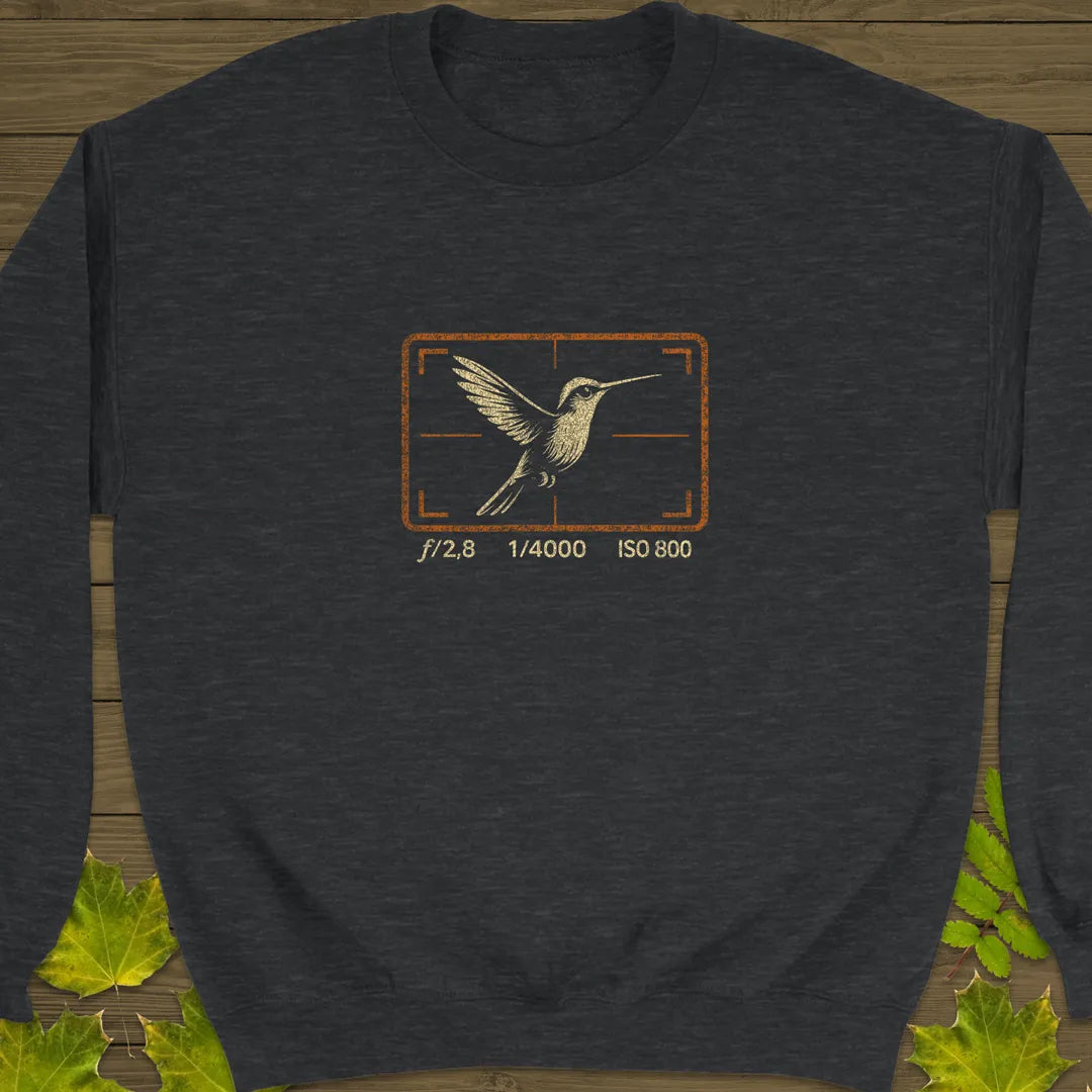 Hummingbird Photography Crewneck Sweatshirt Dark Heather