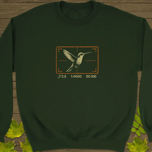 Hummingbird Photography Sweatshirt Forest Green