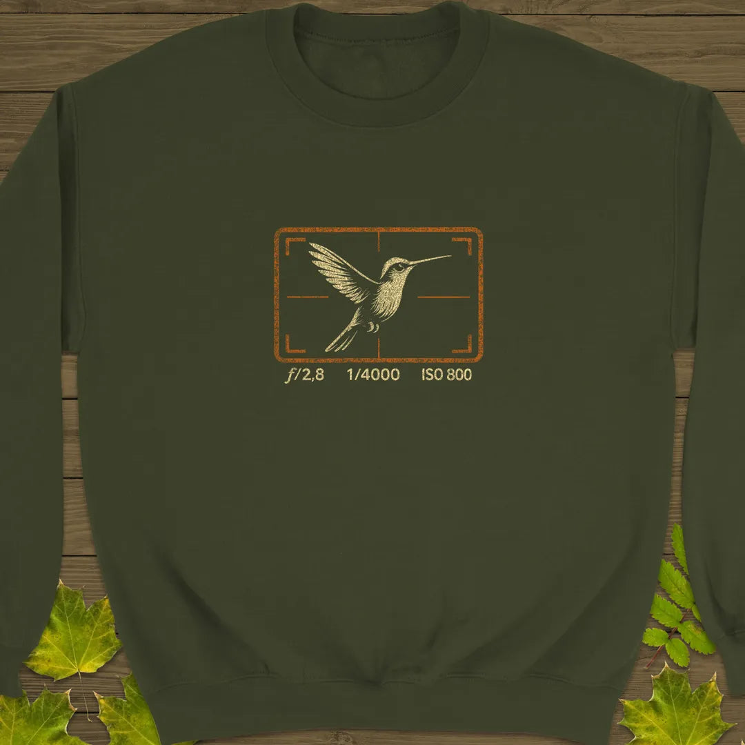 Hummingbird Photography Crewneck Sweatshirt Military Green