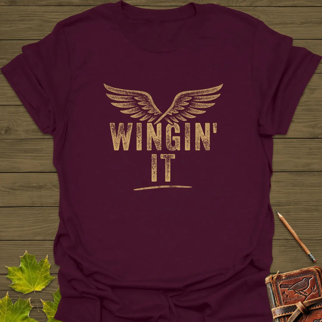 Wingin' It T-Shirt Maroon
