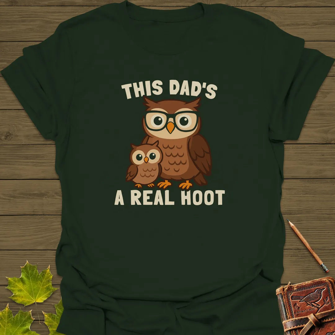 Dad's A Hoot T-Shirt Forest Green