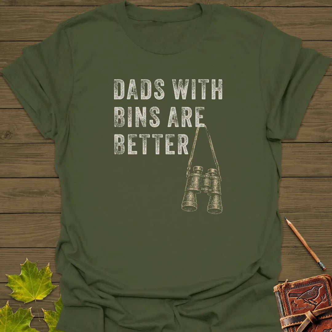Dads With Bins T-Shirt Military Green