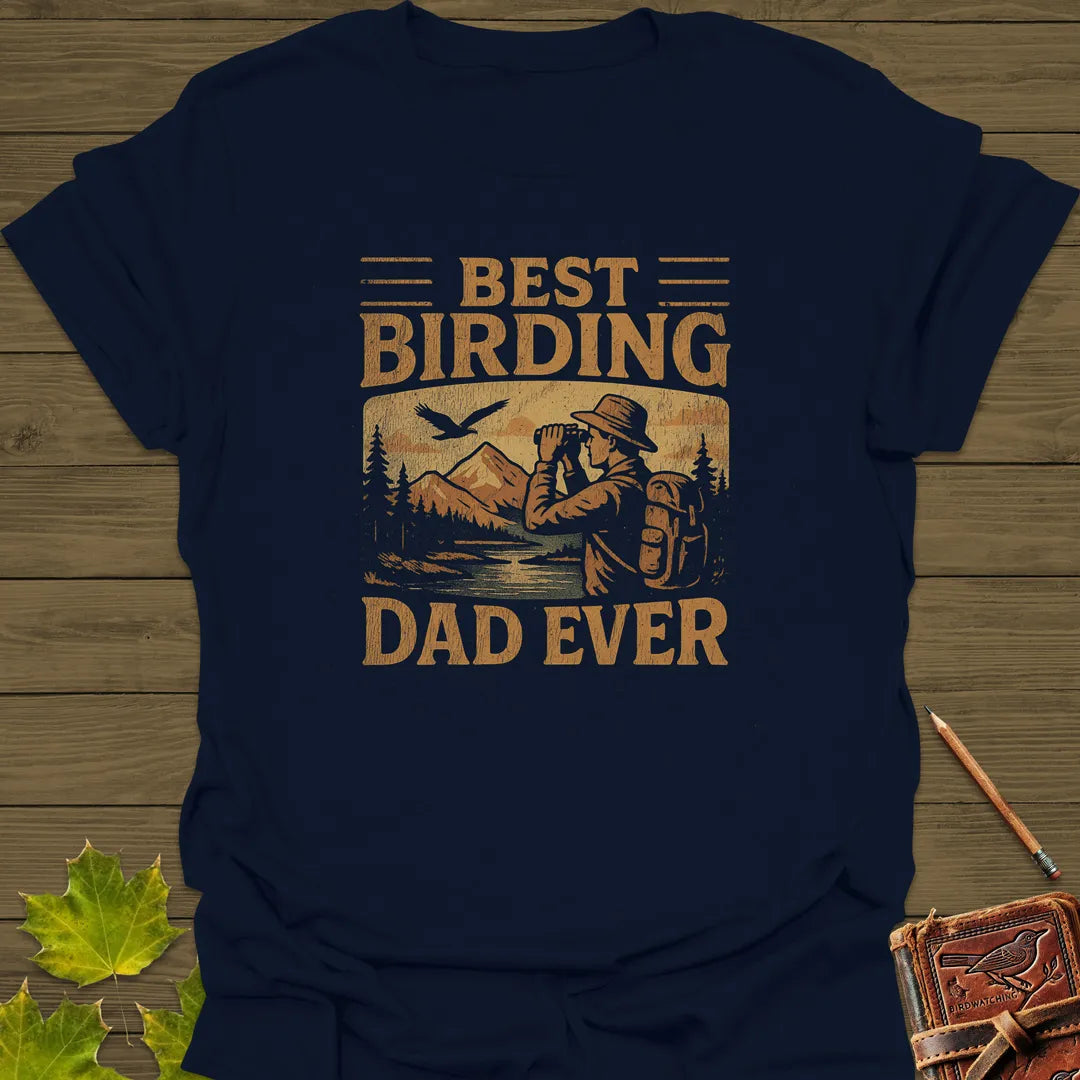 Best Birding Dad Ever T-Shirt Navy