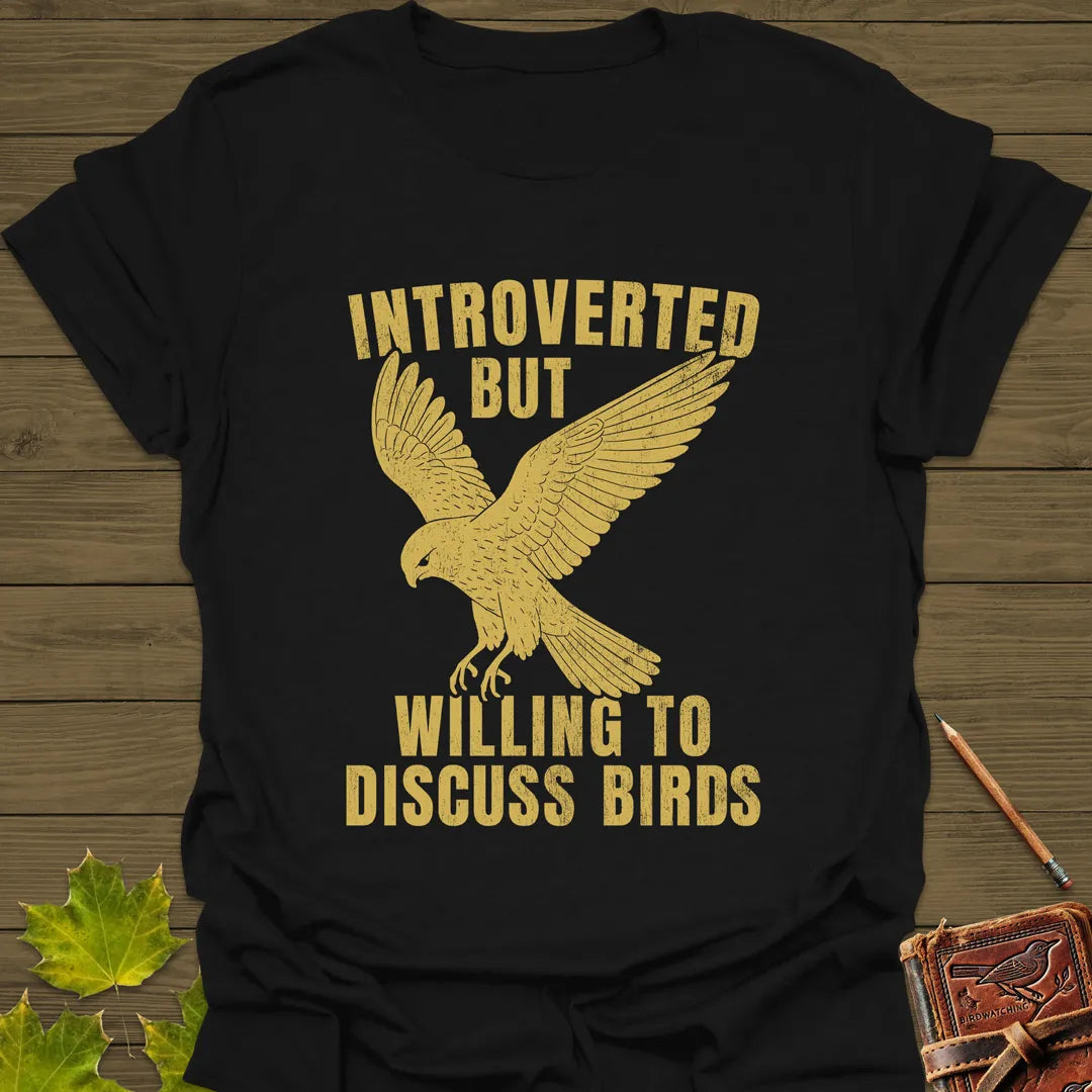 Willing To Discuss Birds T-Shirt Black