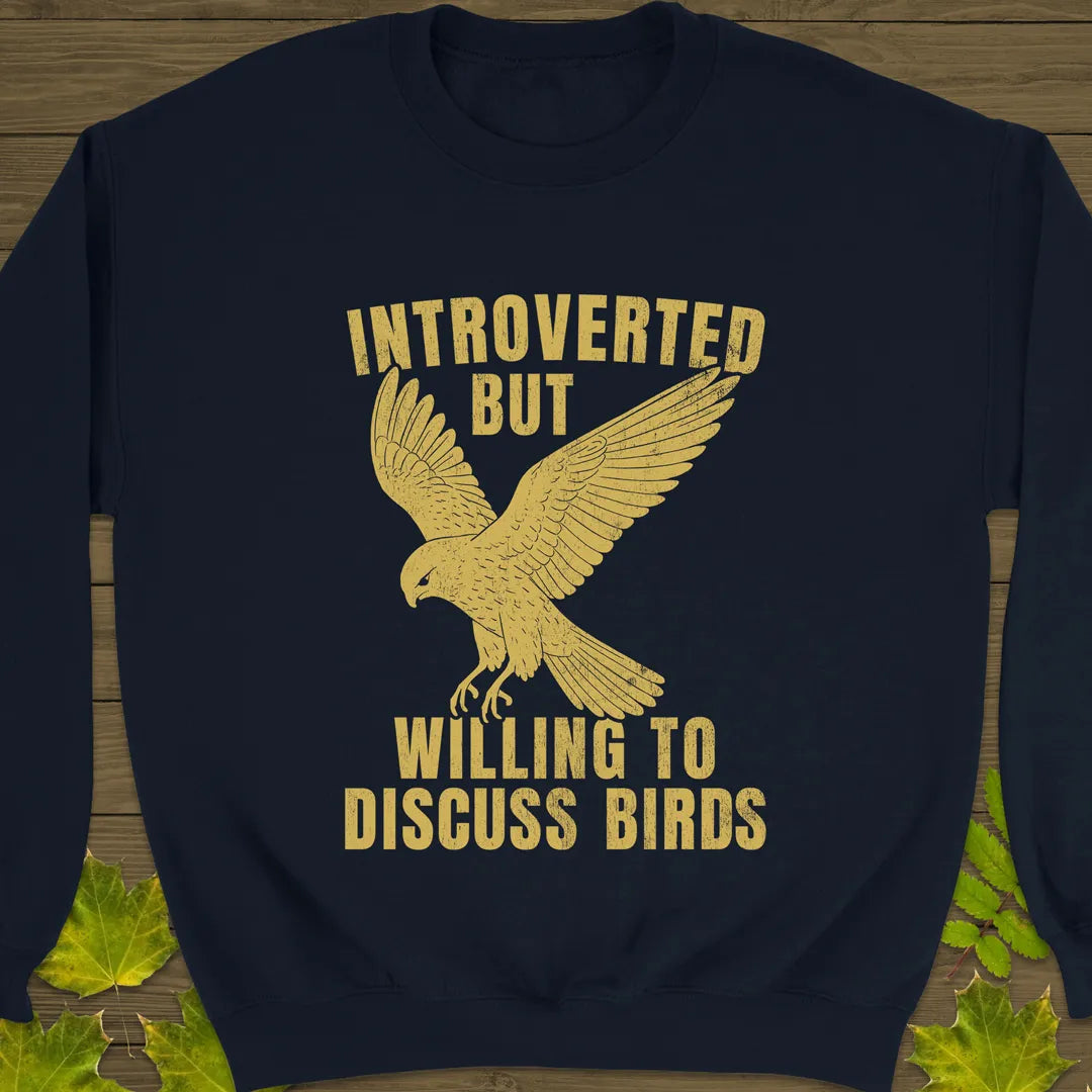Willing To Discuss Birds Crewneck Sweatshirt Navy