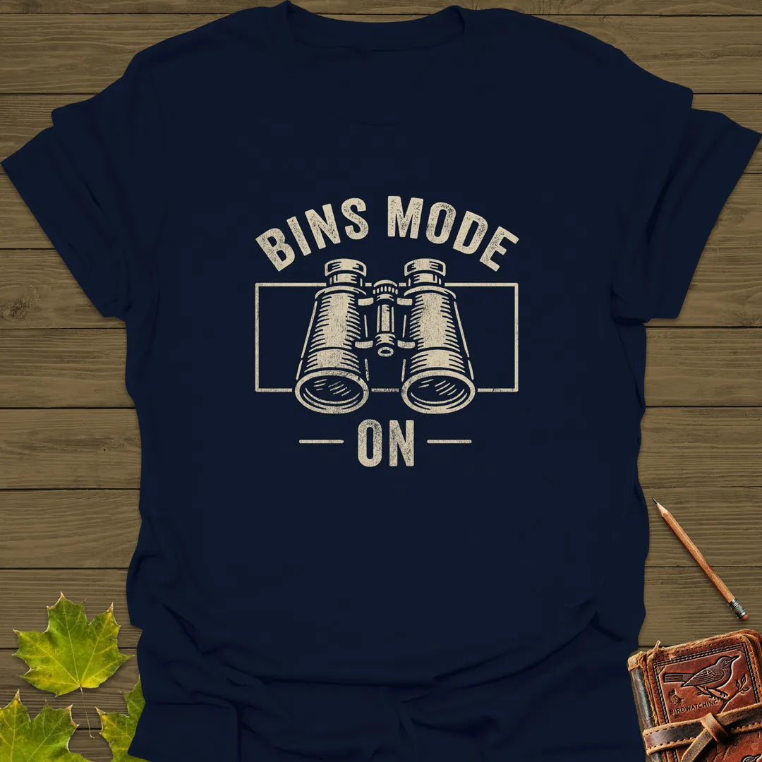 Bins Mode On T-Shirt Navy