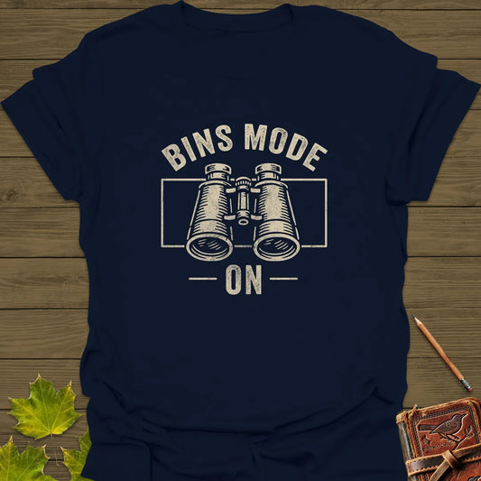 Bins Mode On T-Shirt Navy