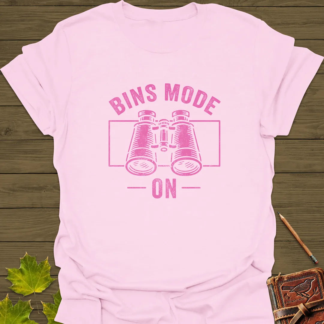 Bins Mode On T-Shirt Light Pink