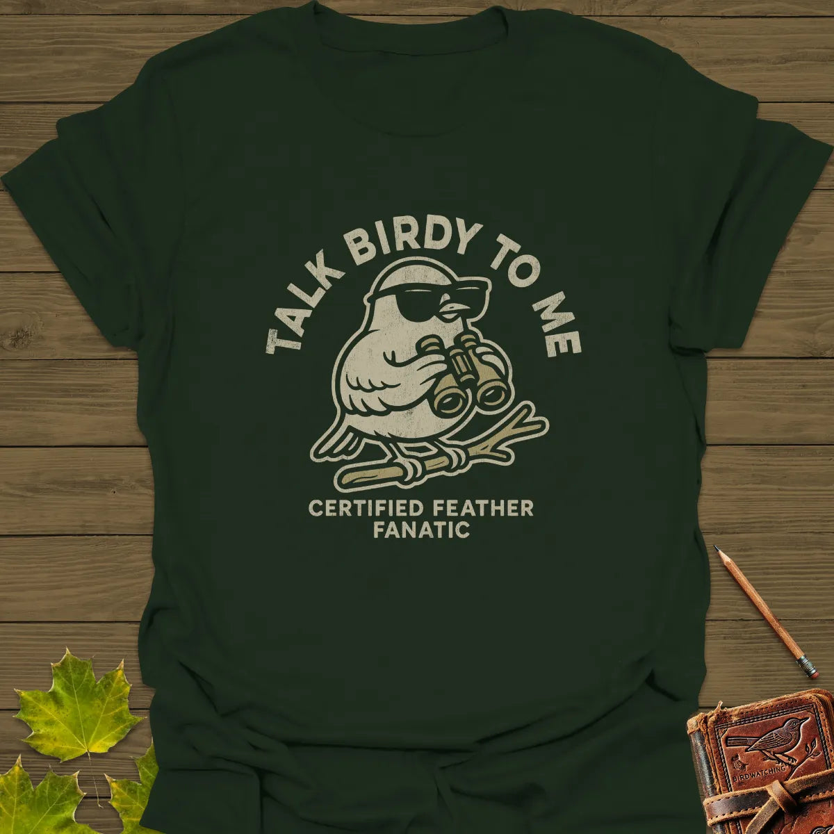 Talk Birdy T-Shirt Forest Green